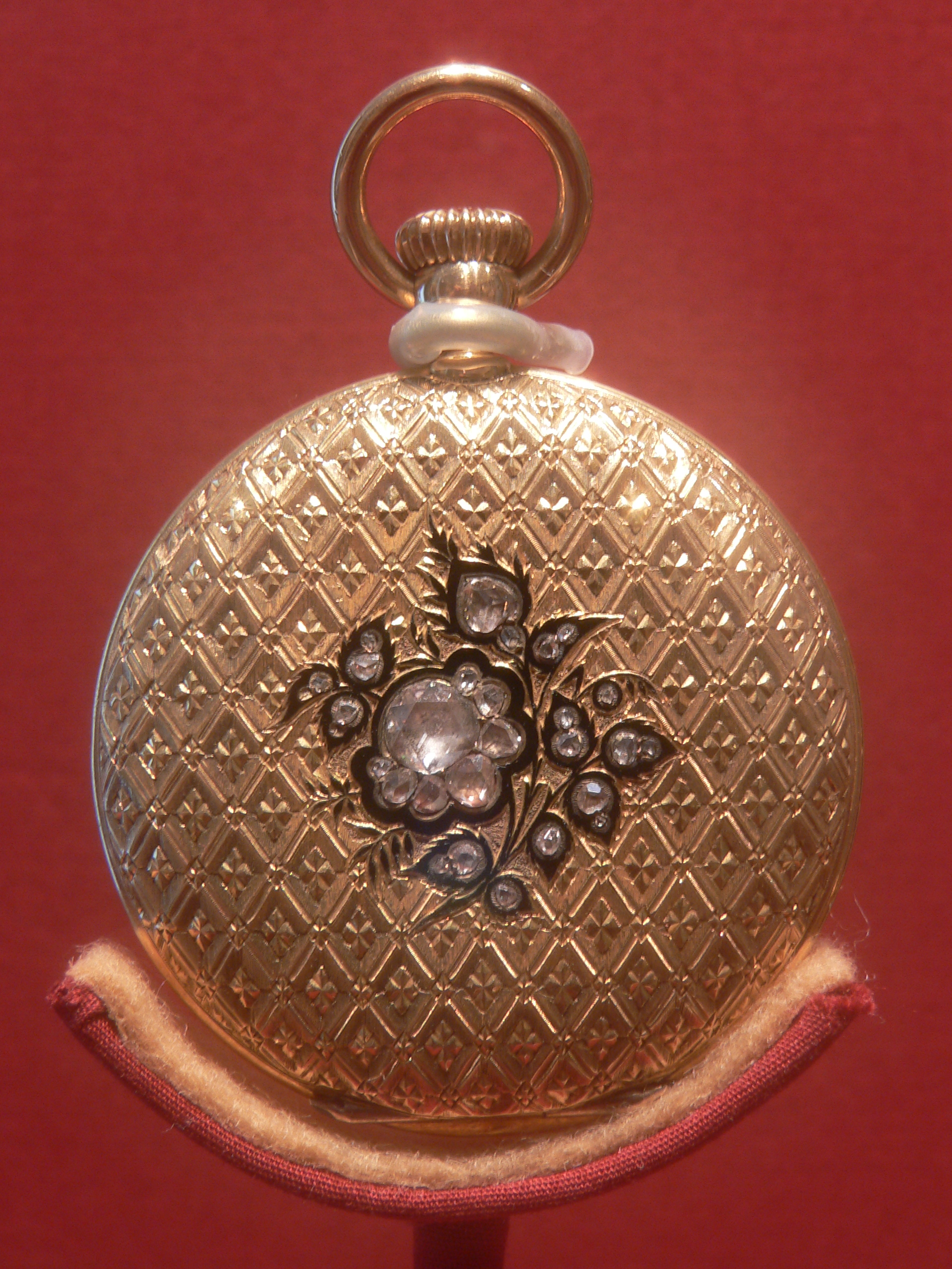 Mouvement de montre automatique, vue du mecanisme avec rotor