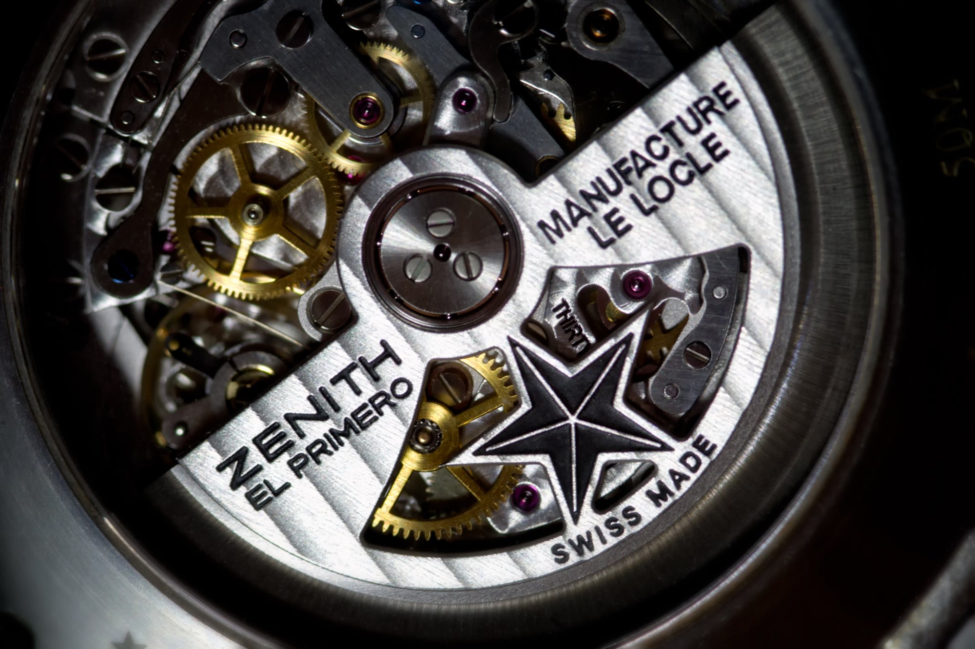 Mouvement chronographe automatique Zenith El Primero, sauve de la destruction par Charles Vermot en 1975